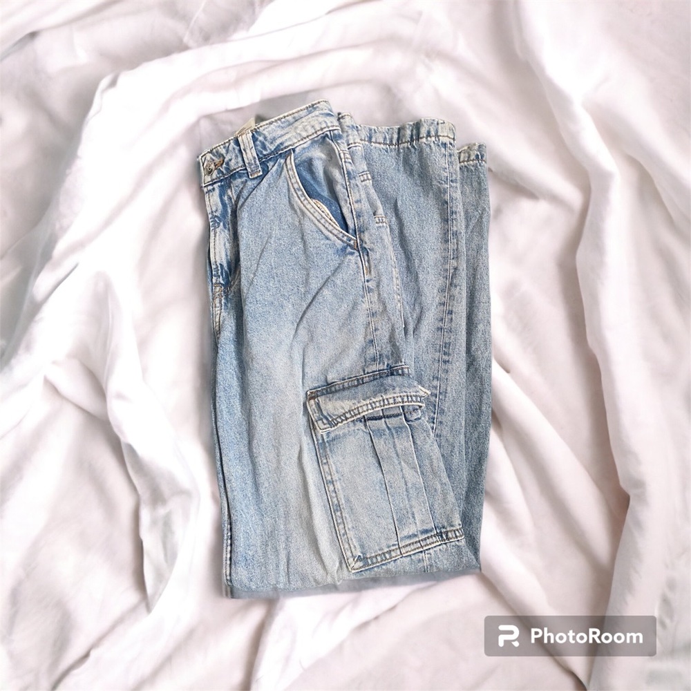 Blue cargo jeans
